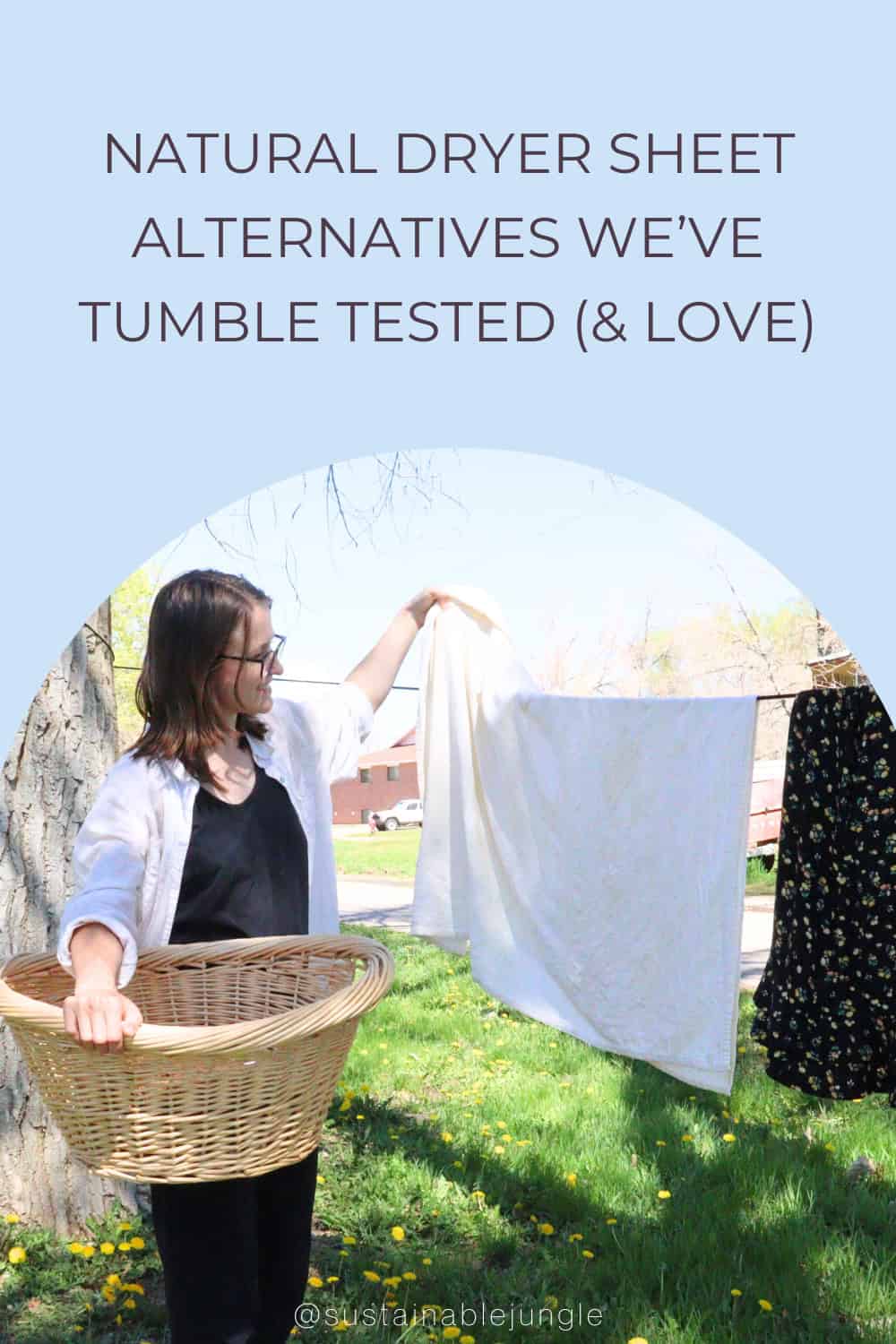 Natural Dryer Sheet Alternatives We've Tumble Tested (& Love) Image by Sustainable Jungle #dryersheetalternatives #alternativestodryersheets #substitutefordryersheets #whattouseinsteadofdryersheets #dryersheetreplacement #sustainablejungle