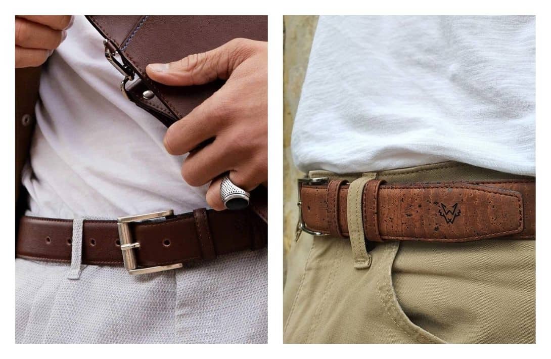 Cork Reversible Belt, Vegan Belt for Men Made in Portugal