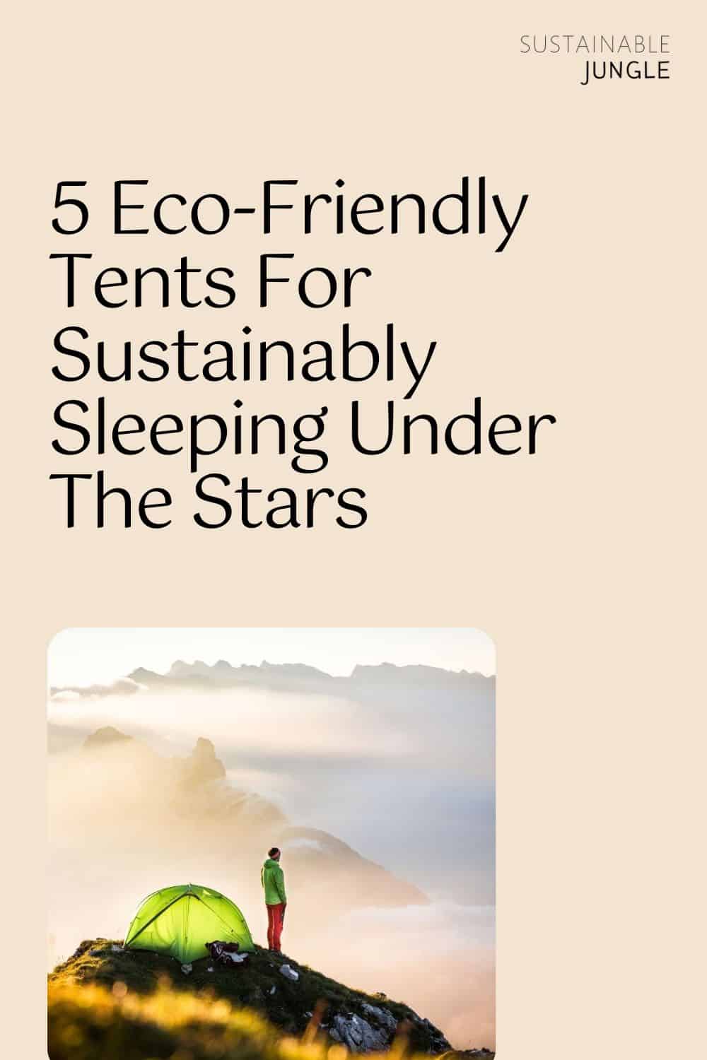 5 Eco-Friendly Tents For Sustainably Sleeping Under The Stars Image by Vaude #ecofriendlytents #ecofriendlycampingtent #sustainabletents #sustainablecampingtents #ecofriendlytentsforsale #ecotent #sustainablejungle