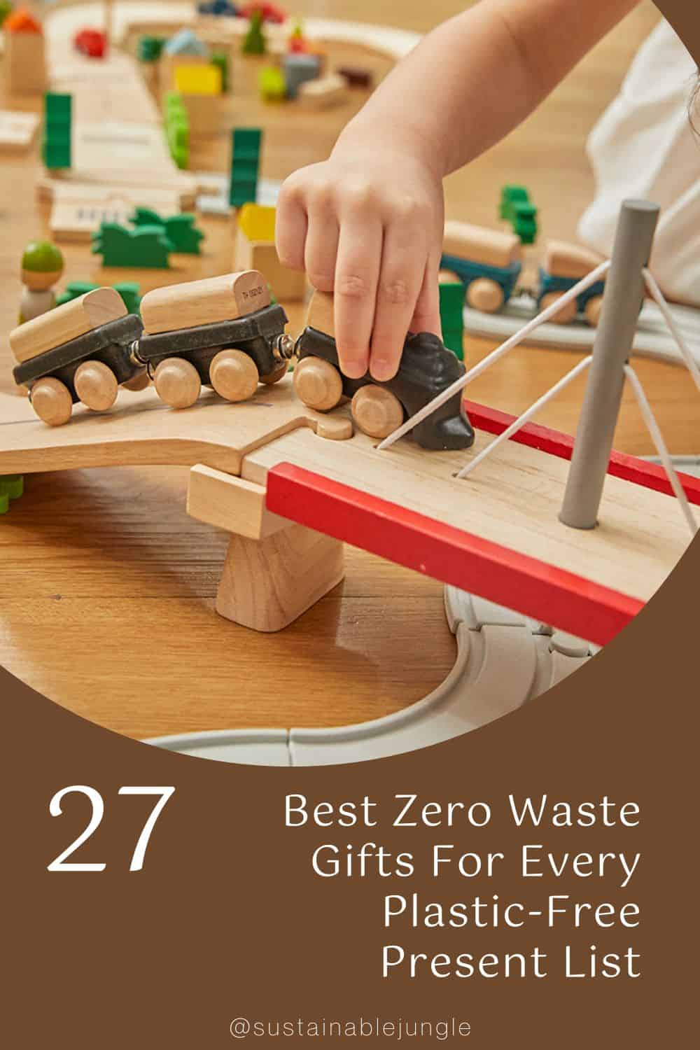27 Best Zero Waste Gifts For Every Plastic-Free Present List Image by PlanToys #zerowastegifts #bestzerowastegifts #zerowasteChristmasgifts #zerowastegiftideas #plasticfreegifts #giftsforplasticfreeliving #sustainablejungle