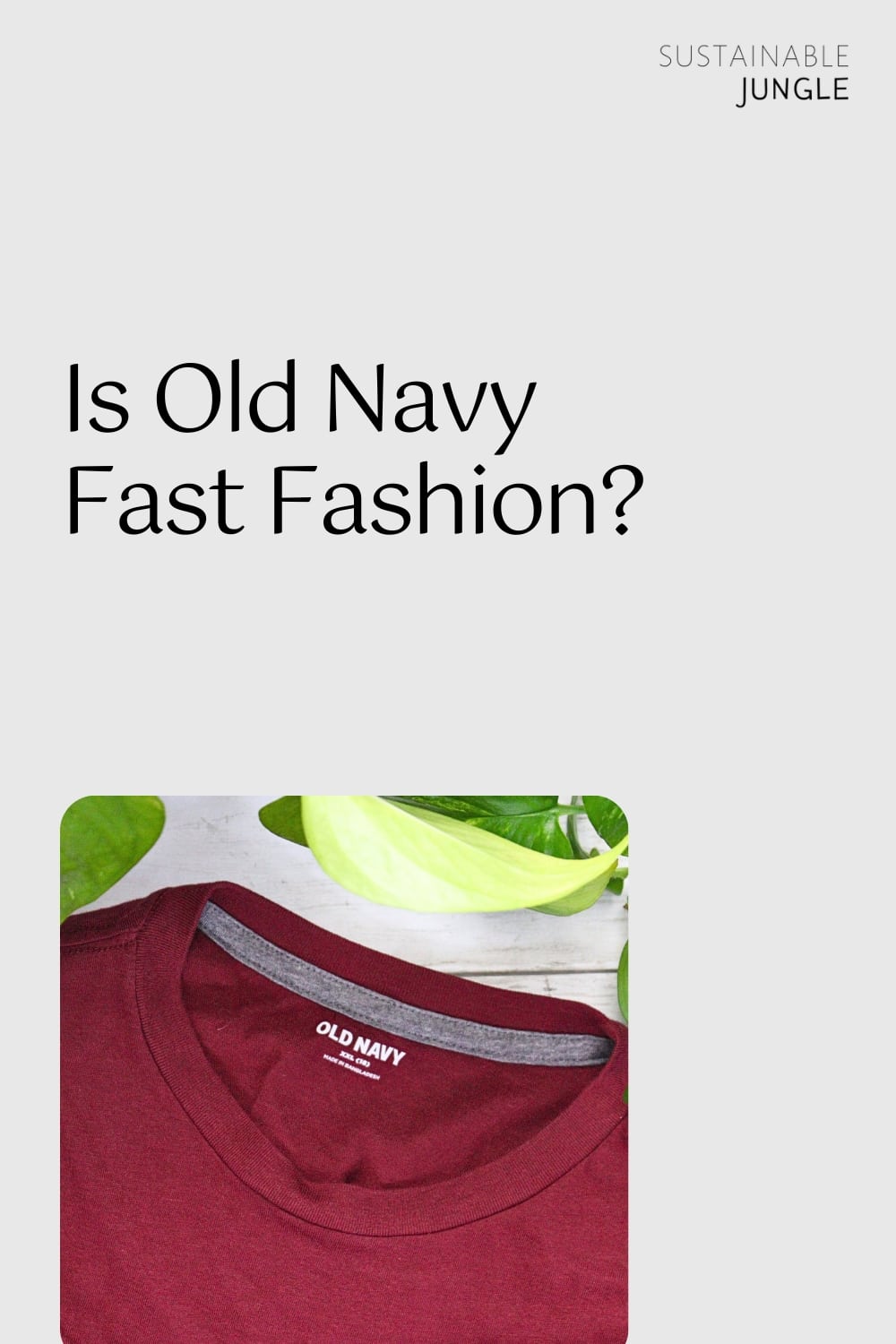 Is Old Navy Fast Fashion? Image by Sustainable Jungle #isoldnavyfastfashion #isoldnavyethical #oldnavyethics #isoldnavysustainable #oldnavysustainability #oldnavycontroversy #sustainablejungle