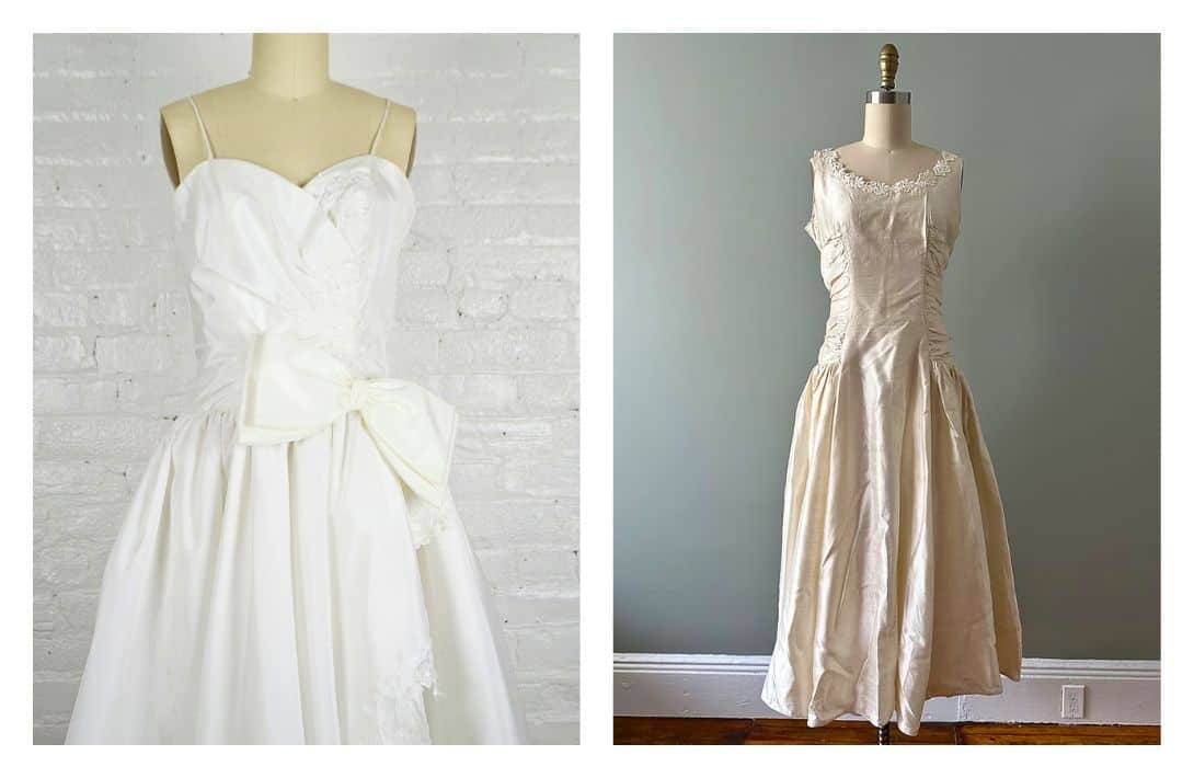 9 Sustainable Wedding Dresses Marrying Style & Ethics Images by Velvet Pin Vintage #sustainableweddingdresses #sustainableweddingdressbrands #ecofriendlyweddingdresses #sustainablebridalgowns #ecoweddingdress #sustainablejungle