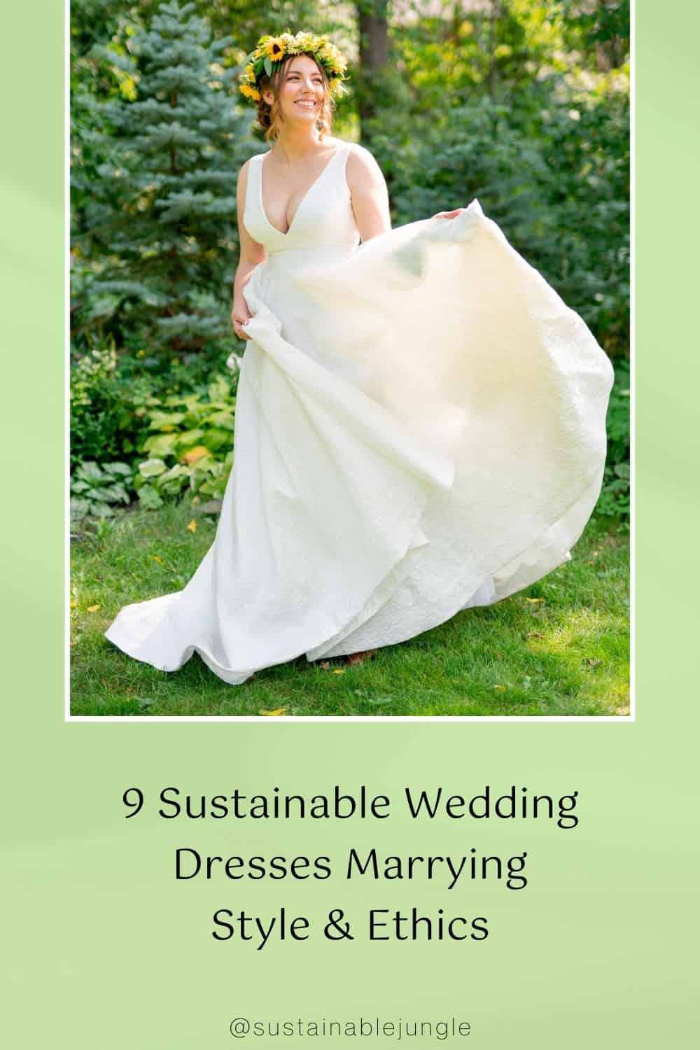 9 Sustainable Wedding Dresses Marrying Style & Ethics Image by Pre-Owned Wedding Dresses #sustainableweddingdresses #sustainableweddingdressbrands #ecofriendlyweddingdresses #sustainablebridalgowns #ecoweddingdress #sustainablejungle