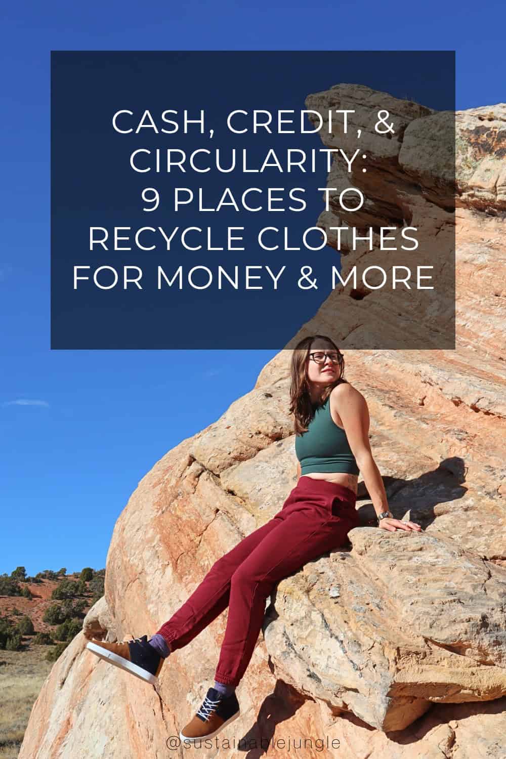 Cash, Credit, & Circularity: 9 Places To Recycle Clothes For Money & More Image by Sustainable Jungle #recycleclothesformoney #recycleclothesforcash #clothingrecyclingprograms #recyclefashion #clothingtakebackprograms #howtorecycleclothesformoney #sustainablejungle