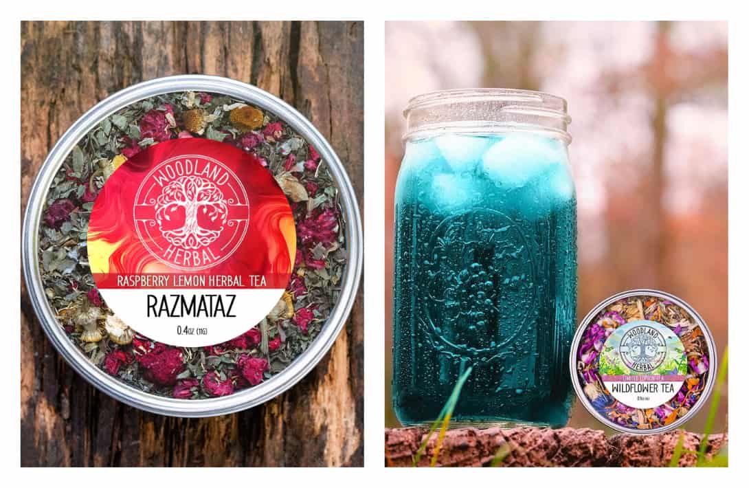 9 Sustainable Tea Brands To Make Your Day Matcha Better Images by Woodland Herbal #sustainabletea #sustainableteabrands#sustainablelooseleaftea #bestlooseleafteabrands #ethicalteacompanies #bestorganicteabrands #sustainablejungle