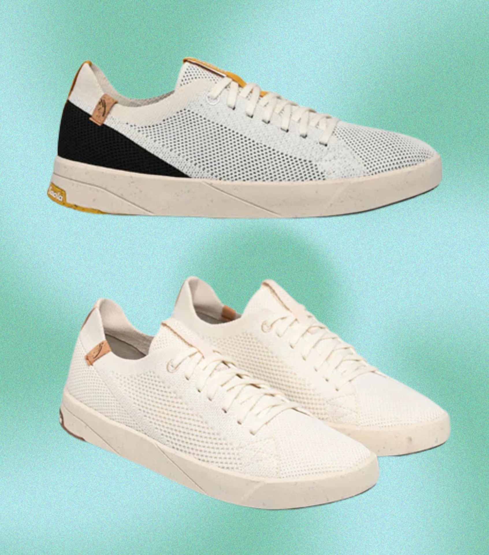 Saola sustainable sneakers in neutral tones made from recycled materials and algae foam soles