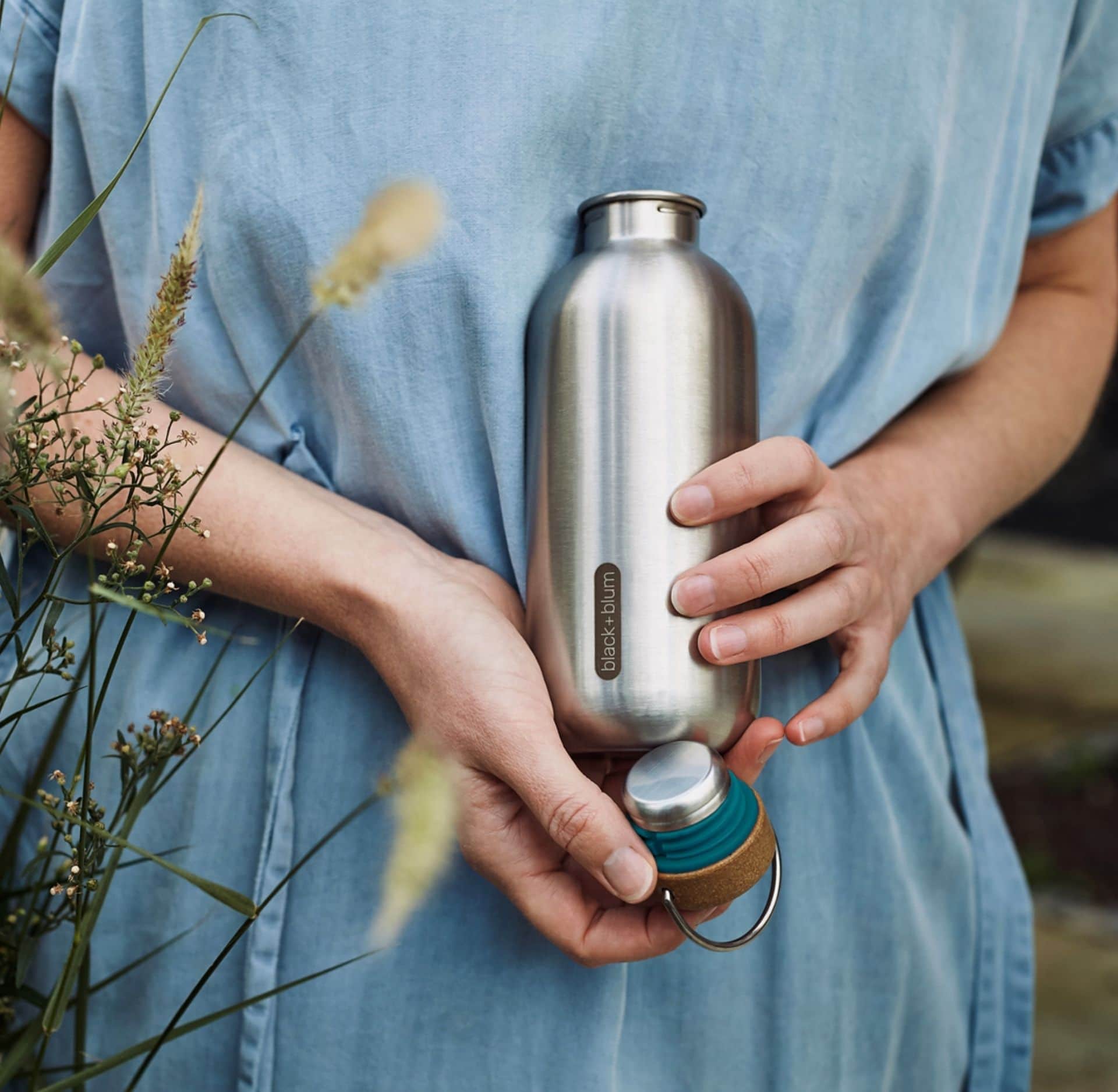 Black + Blum is one of the best plastic free water bottles, offering bottles that have no contact with plastic